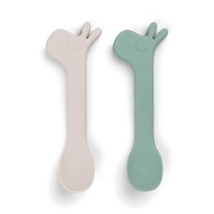 Done by Deer Silicone spoon 2-pack Lalee Green - Done by Deer