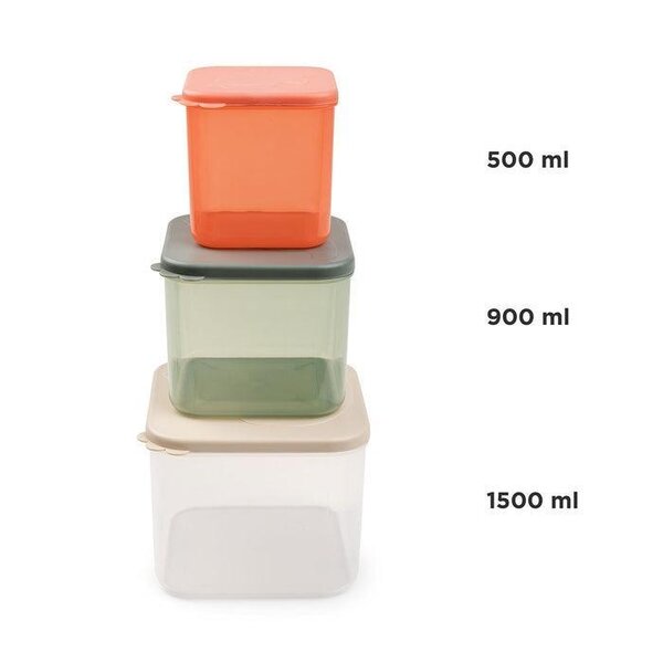 Done by Deer Food storage container set 3pcs, Elphee Colour mix L  - Done by Deer