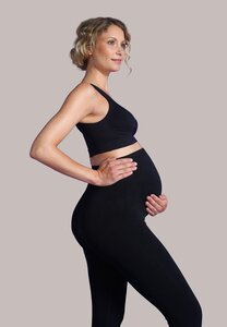 Carriwell Maternity Support 3/4 Leggings Recycled Black S - Carriwell