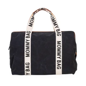 Childhome Mommy Bag сумка Signature Canvas Black - Childhome