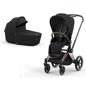 Cybex Priam V4 stroller set Sepia Black, frame Rose Gold - Nuna