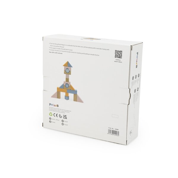 PolarB Pull Along Block Wagon - PolarB