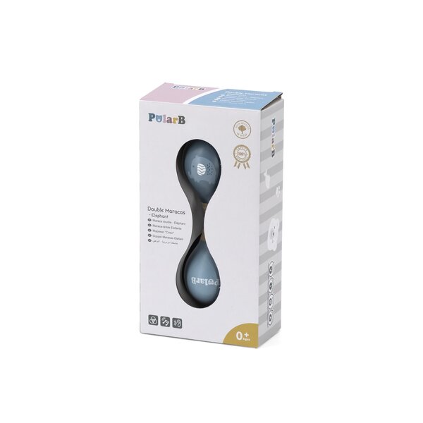 PolarB Double Maracas-Elephant Multicolor - PolarB