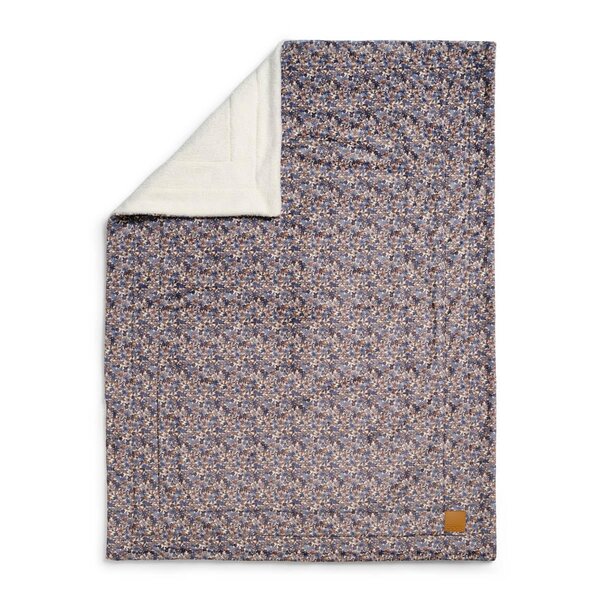 Elodie Details Pearl Velvet Blanket 100x75cm, Blue Garden - Elodie Details