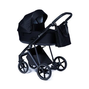 Nordbaby Active Lux stroller set Black Ink, Chrome frame - Nordbaby