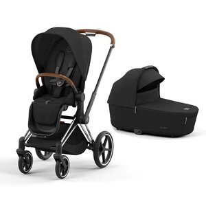 Cybex Priam V4 ratu komplekts Sepia Black, Frame Chrome Brown - Cybex