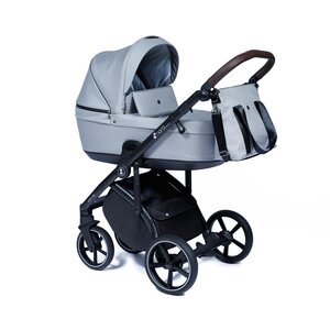 Nordbaby Active Plus stroller set Silver Grey, frame Onyx Brown - Nordbaby