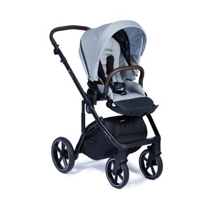 Nordbaby Active Plus stroller set Silver Grey, frame Onyx Brown - Nordbaby