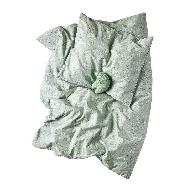 Leander voodipesukomplekt, 100x140 cm, Meadow, Sage Green - Leander