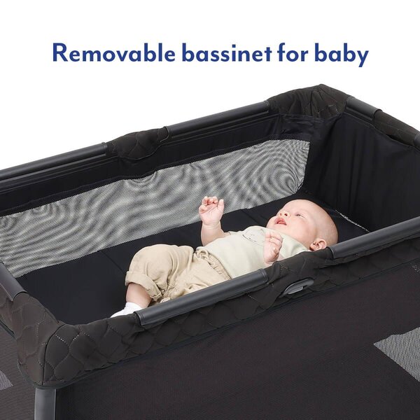 Graco Foldlite LX travel cot with bassinet Midnight - Graco
