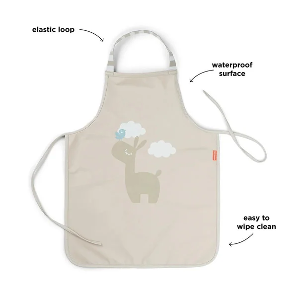 Done by Deer waterproof kids apron Lalee Sand - Done by Deer