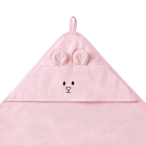 BabyOno bamboo полотенце с капюшоном 100x100cm Pink - BabyOno