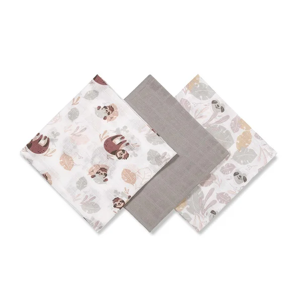 BabyOno Muslin diapers super soft 3pcs, Grey  - BabyOno