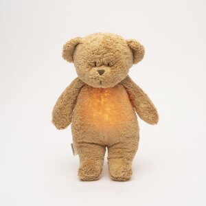 Moonie organic humming bear with nightlight, Capuccino - Moonie