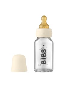 Bibs glass feeding bottle 110ml, Ivory - Bibs