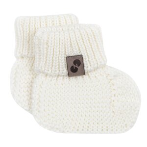 Nordbaby Knitted Merino Booties Papsu 0--3M White - Nordbaby