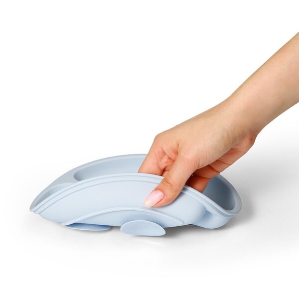 BabyOno Silicone suction plate Blue - BabyOno