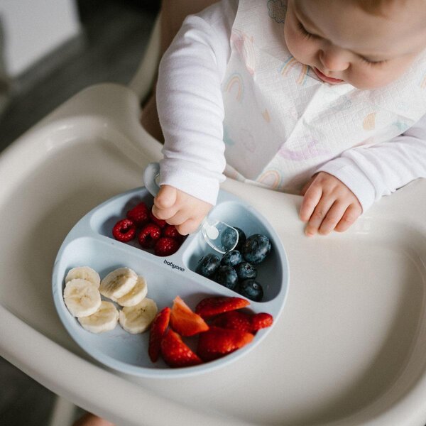 BabyOno Silicone suction plate Blue - BabyOno