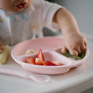 BabyOno Silicone suction plate Pink - BabyOno