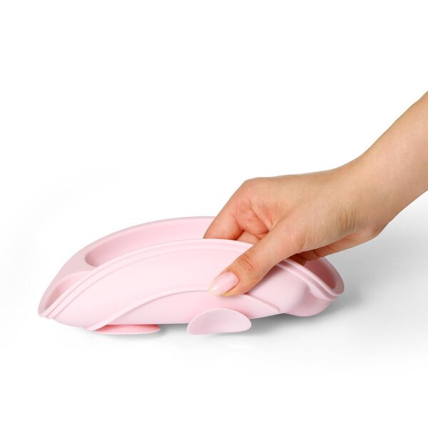 BabyOno Silicone suction plate Pink - BabyOno