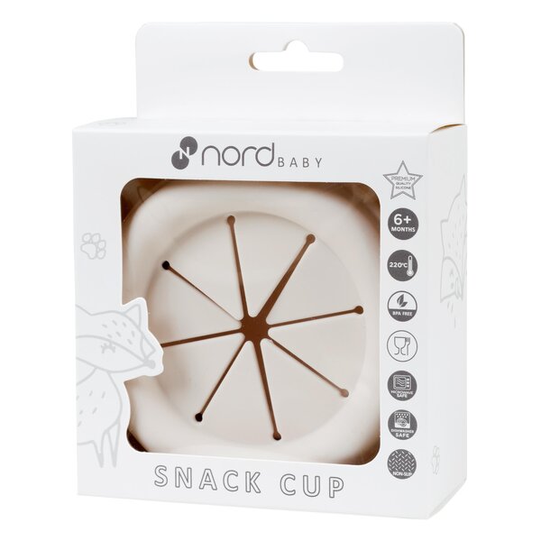 Nordbaby silicone snack cup, Beige - Nordbaby