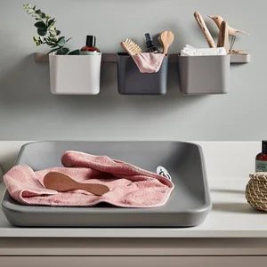 Leander Organizers 3 pcs, 2 racks (long/short), Dusty Grey - Leander