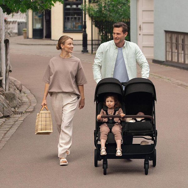 Nuna Trvl Dubl kahelapse jalutuskäru, Caviar - Nuna