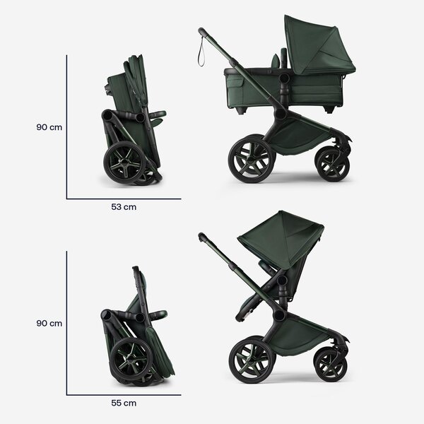 Bugaboo Fox 5 vankrikomplekt Noir Limited Edition Midnight Green - Bugaboo