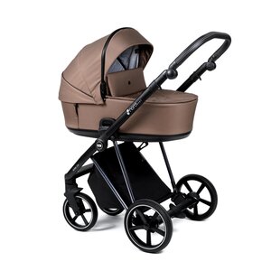 Nordbaby Active Lux stroller set Chocolate Brown, Chrome Black frame - Nordbaby