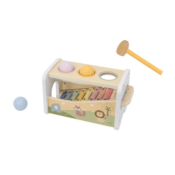 PolarB деревянная игрушка Pounding Bench & Xylophone - PolarB