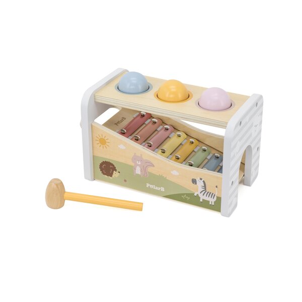PolarB деревянная игрушка Pounding Bench & Xylophone - PolarB