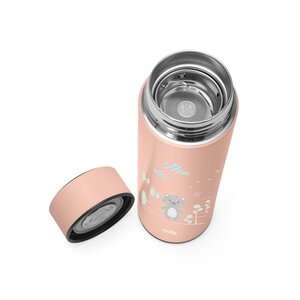 Nuvita Stainless steel thermal bottle with LED thermometer 500ml, English Rose - Nuvita