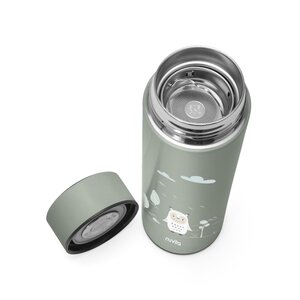 Nuvita Stainless steel thermal bottle with LED thermometer 500ml, Sage Green - Done by Deer