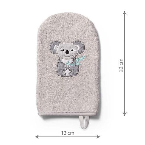 BabyOno bamboo baby wash mitt Grey - BabyOno