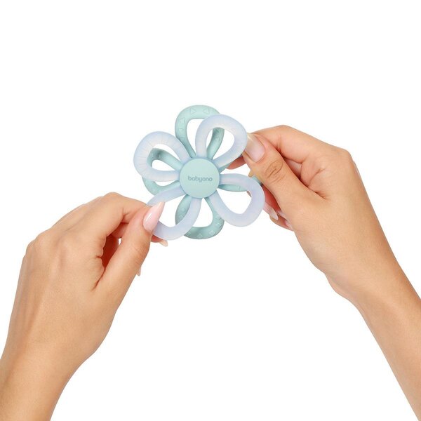 BabyOno silicone teether Flower Blue - BabyOno