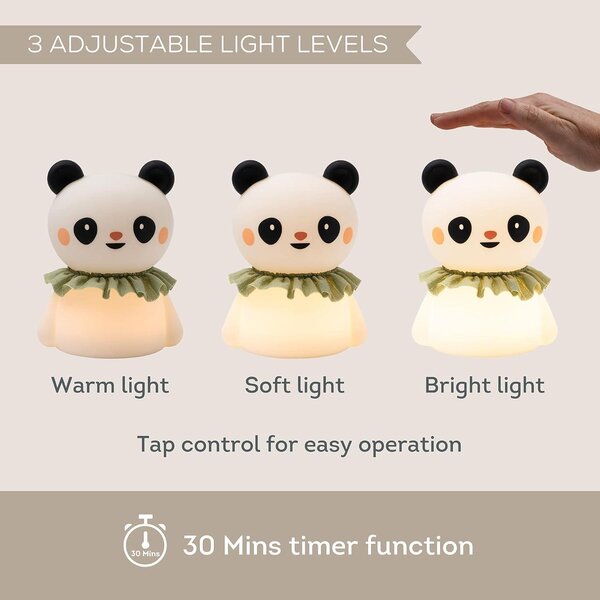 Taf Toys Night Light Little Panda White - Taf Toys