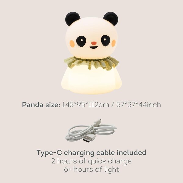 Taf Toys Night Light Little Panda White - Taf Toys