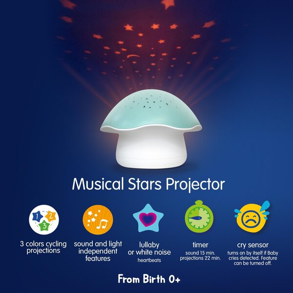 Pabobo Mushroom stars projector Green - Pabobo
