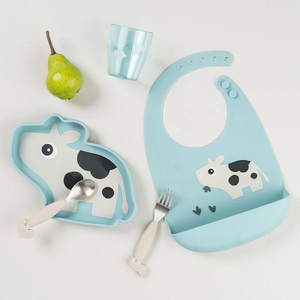 Done by Deer silicone bib Dotti Blue - Done by Deer