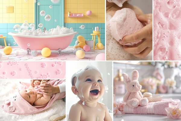 BabyOno baby bath sponge Pink - BabyOno