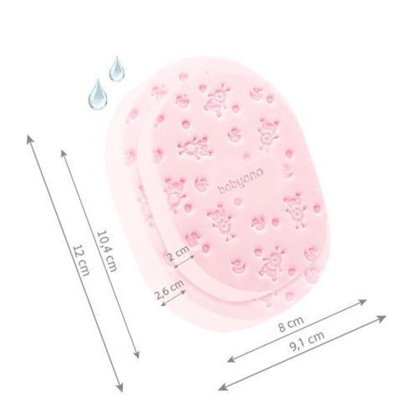 BabyOno baby bath sponge Pink - BabyOno