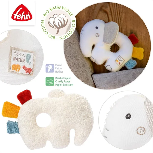 Fehn soft rattle Elephant - Fehn