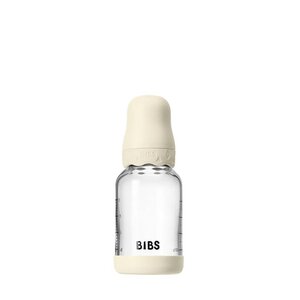 Bibs Stiklinis buteliukas kūdikiui 120ml, Slow Flow Ivory - Bibs