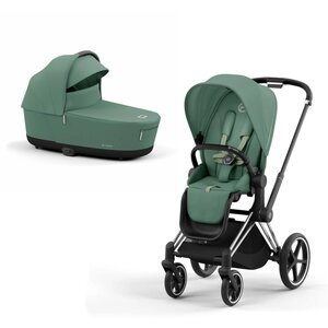 Cybex Priam V4 kомплект коляски Leaf Green, Frame Chrome Black - Cybex
