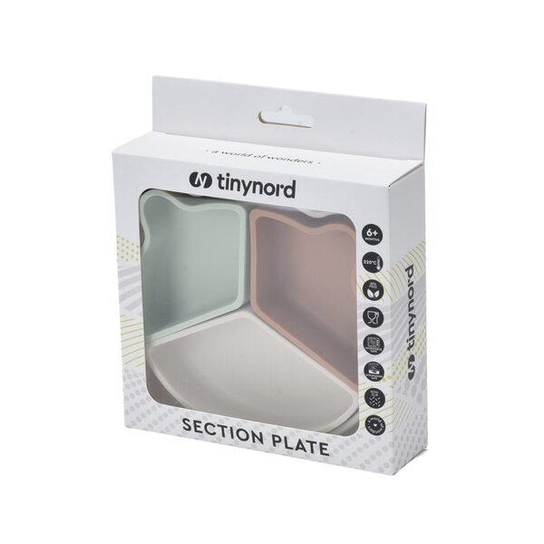 Tinynord Silicone Section Bowl Beige/Mint/Rust - Tinynord