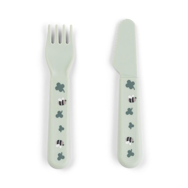 Done by Deer Foodie dinner set with suction Tiny farm Green - Done by Deer