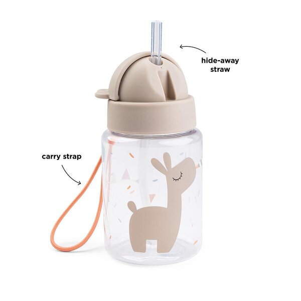 Done by Deer бутылочка с соломинкой 280ml, Tiny farm Sand - Done by Deer
