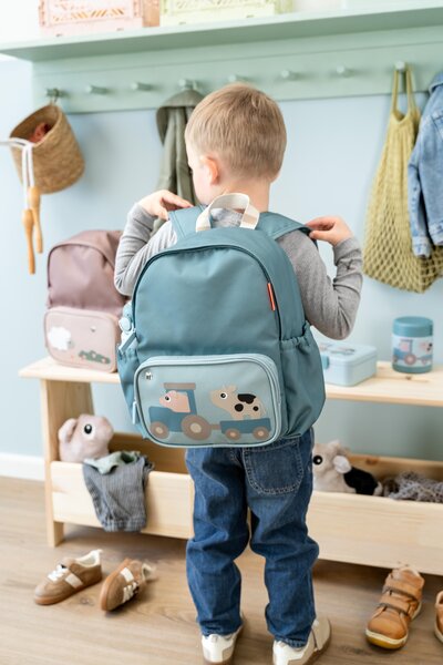 Done by Deer Kids backpack Tiny farm 7,5 L Blue - Done by Deer