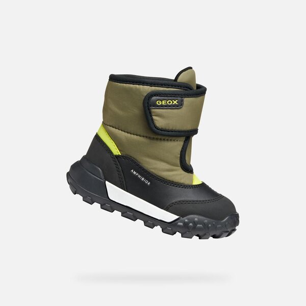 Geox boots B trekkyup Mimetic/Lime - Geox