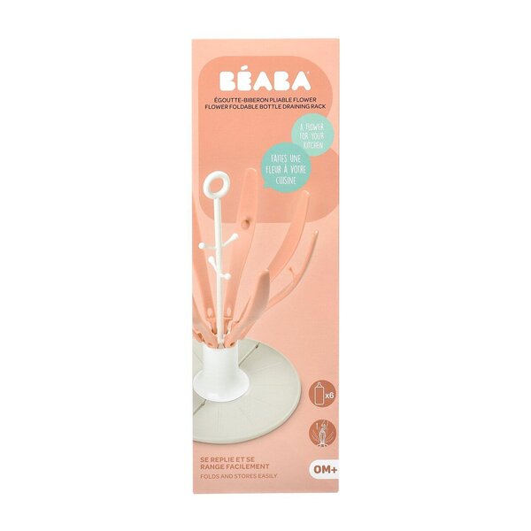 Beaba kokkupandav lutipudelite kuivatusrest Pink - Beaba